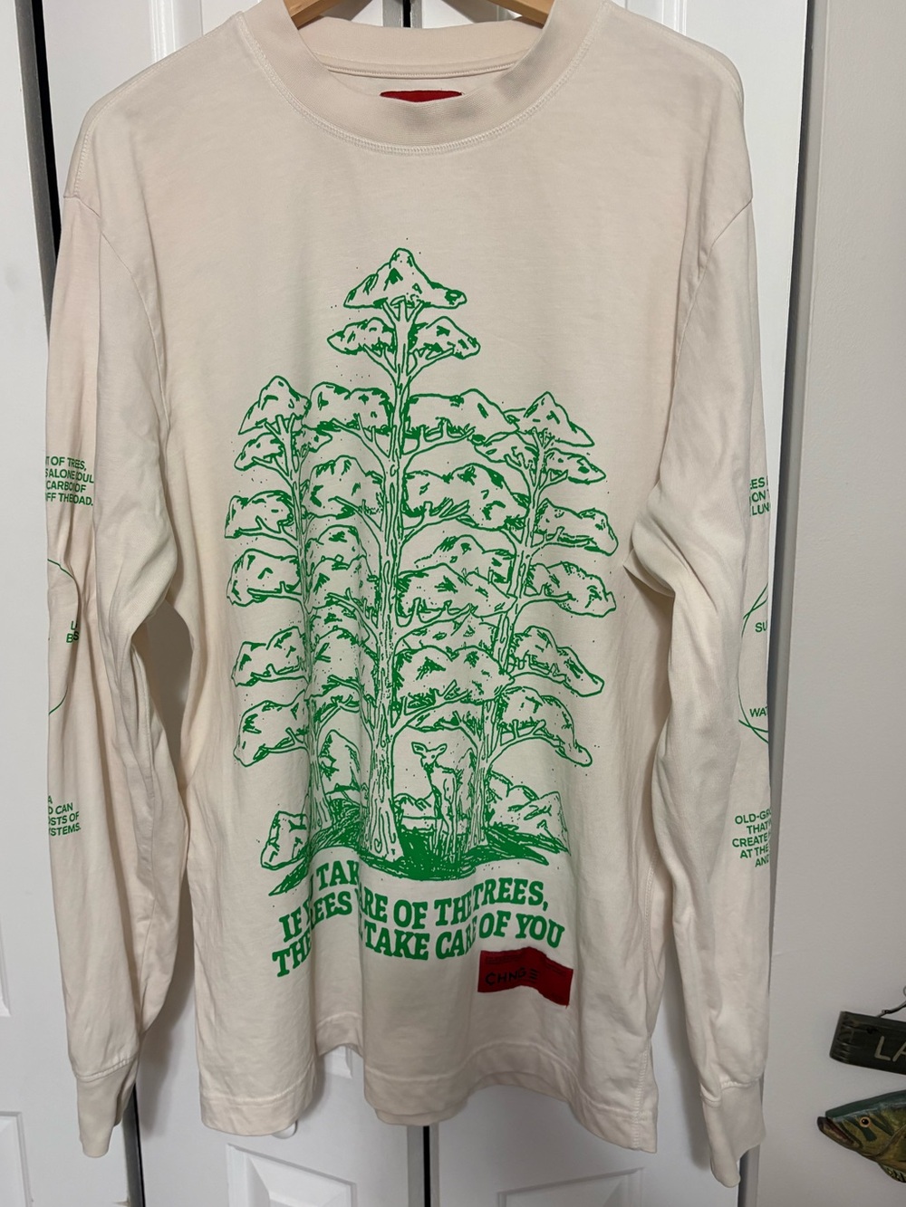 Men’s CHNGE Take Care Long Sleeve T Shirt Size Large Oversized Fit $60
